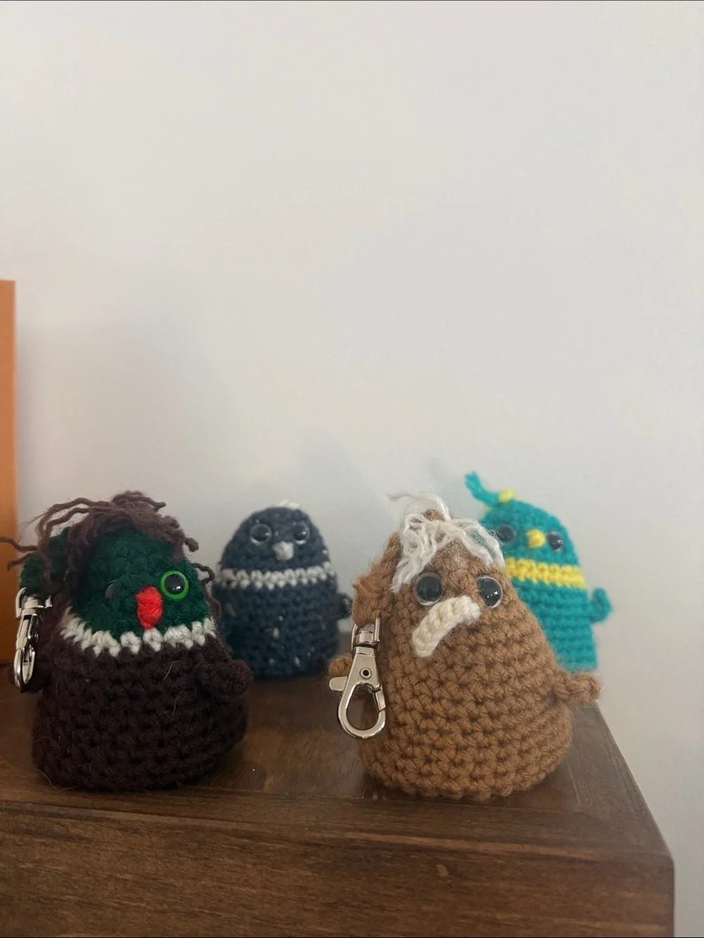 Handmade Crochet Small Bird Keychain